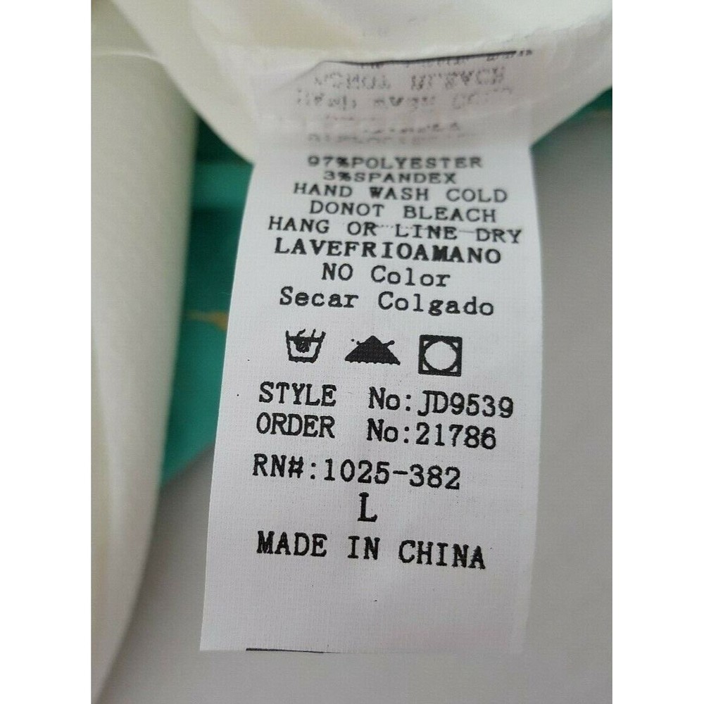 Naranka Womens Sun Dress Size Large Sleeveless Green Gold Foil White - Picture 4 of 13
